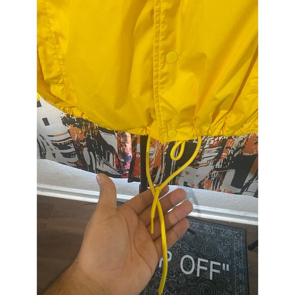 Nike SB Electric Yellow Button Snap Windbreaker Jacket Size Medium - Picture 5 of 8
